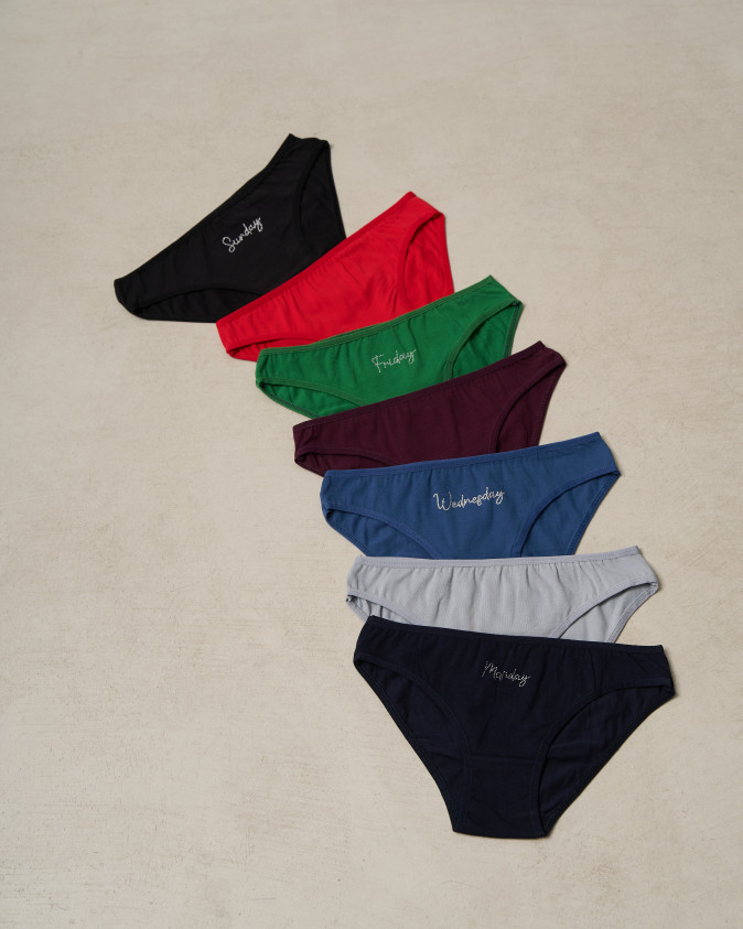 Набір жіночих трусиків тижневок - 7 шт. - 713160
