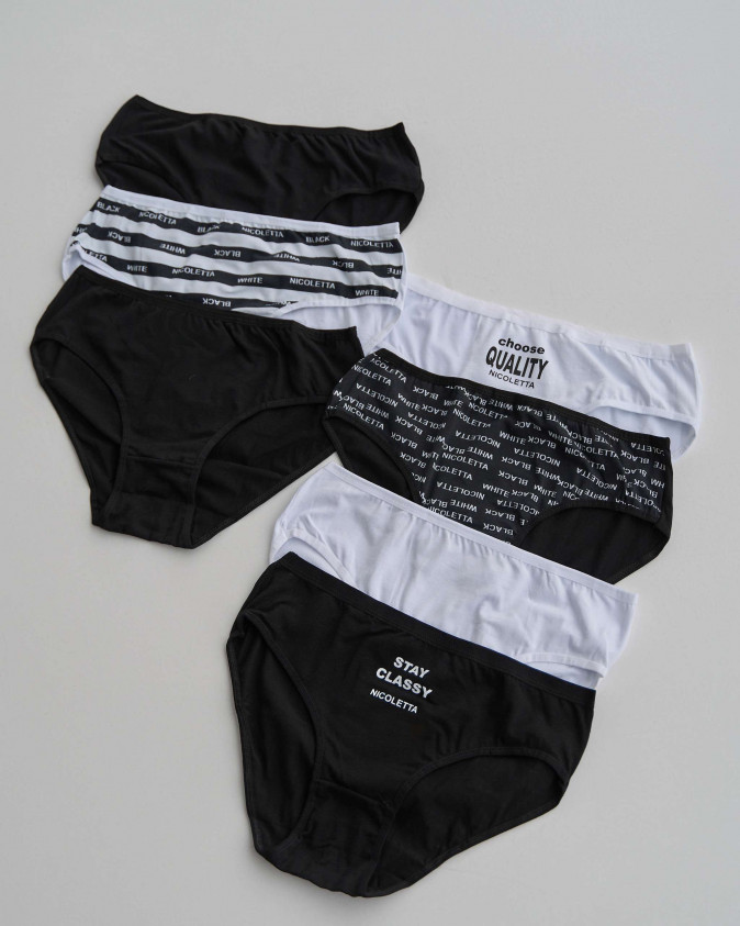 Набір жіночих трусиків тижневок Plus Size - 7 шт. - 724111