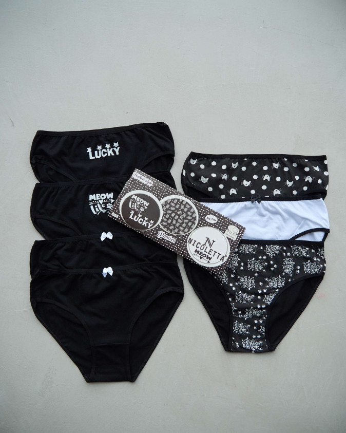Набір жіночих трусиків тижневок Plus Size - 7 шт. - 724121