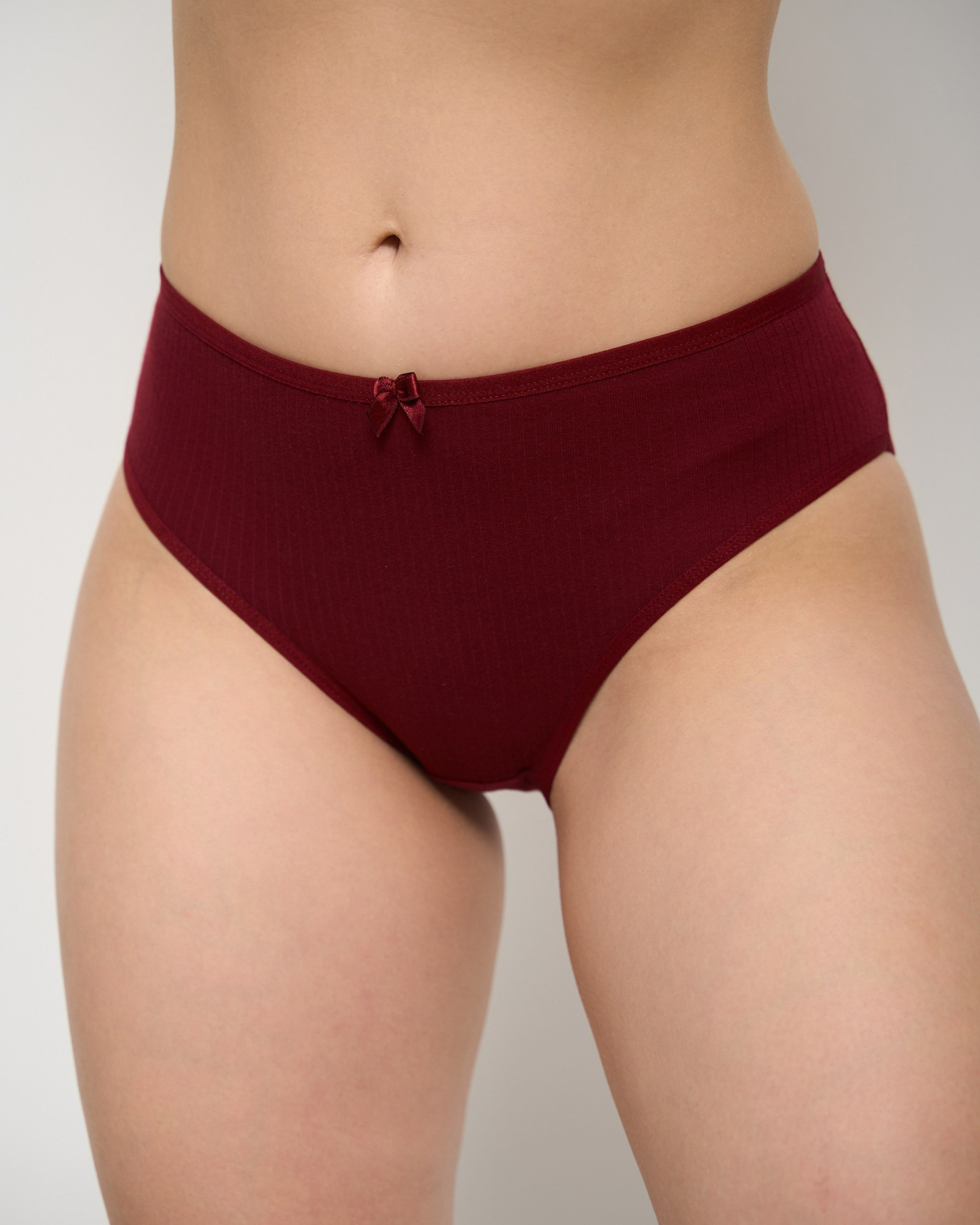 Набір жіночих трусиків тижневок батал в рубчик - 7 шт. - 724127