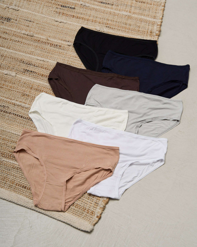 Набір жіночих трусиків тижневок Plus Size Бамбук - 7 шт. - 724147