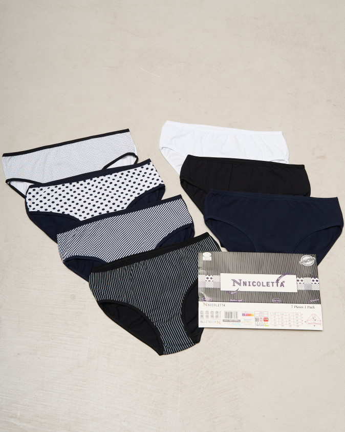 Набір жіночих трусиків тижневок Plus Size - 7 шт. - 724157