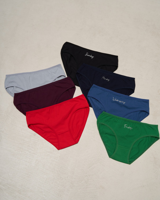 Набір трусиків тижневок Plus Size - 7 шт. - 724160