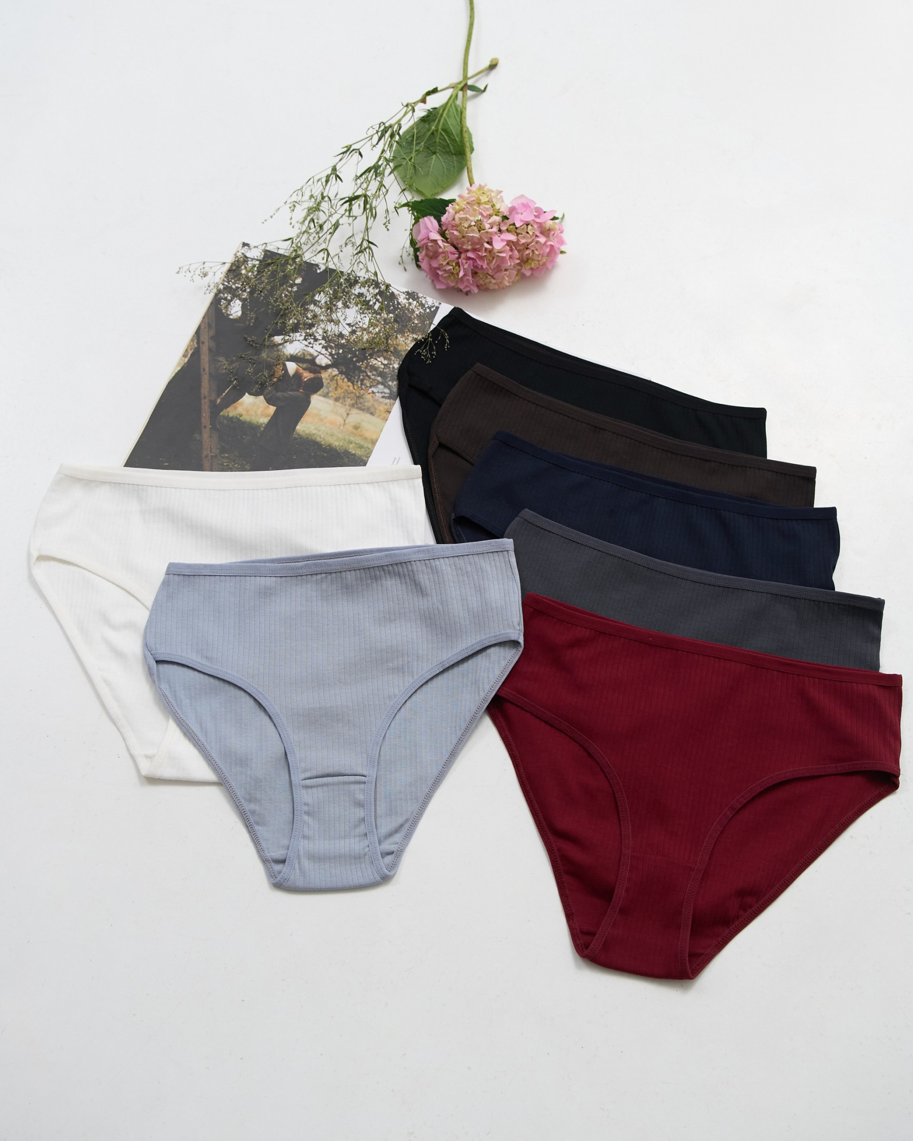 Набор женских трусиков неделек Plus Size - 7 шт. - 724177
