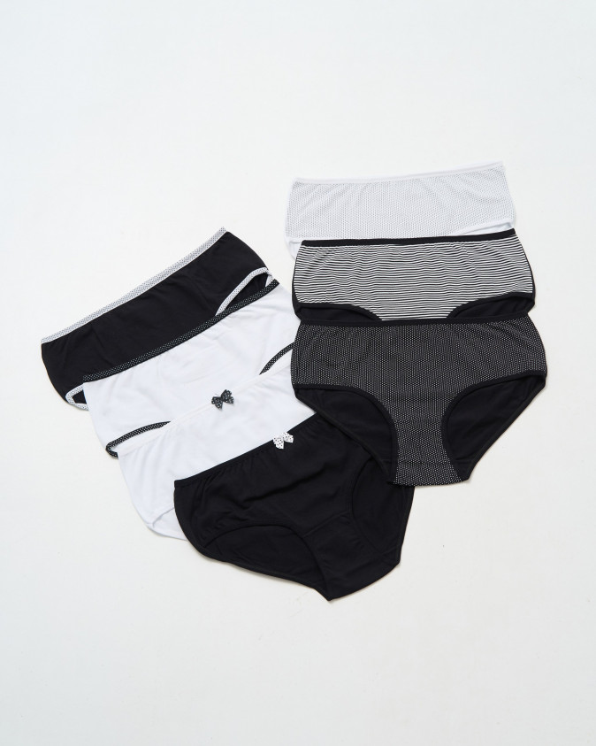 Набір жіночих трусиків тижневок Plus Size широкий бік-7 шт.- 725140