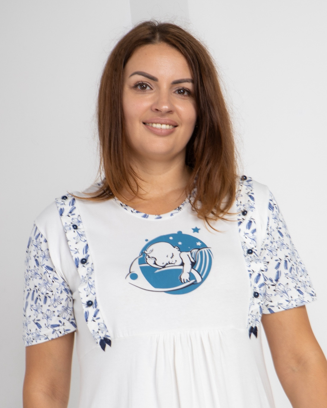 Комплект для годування з халатом - Сплячий малюк Уцінка