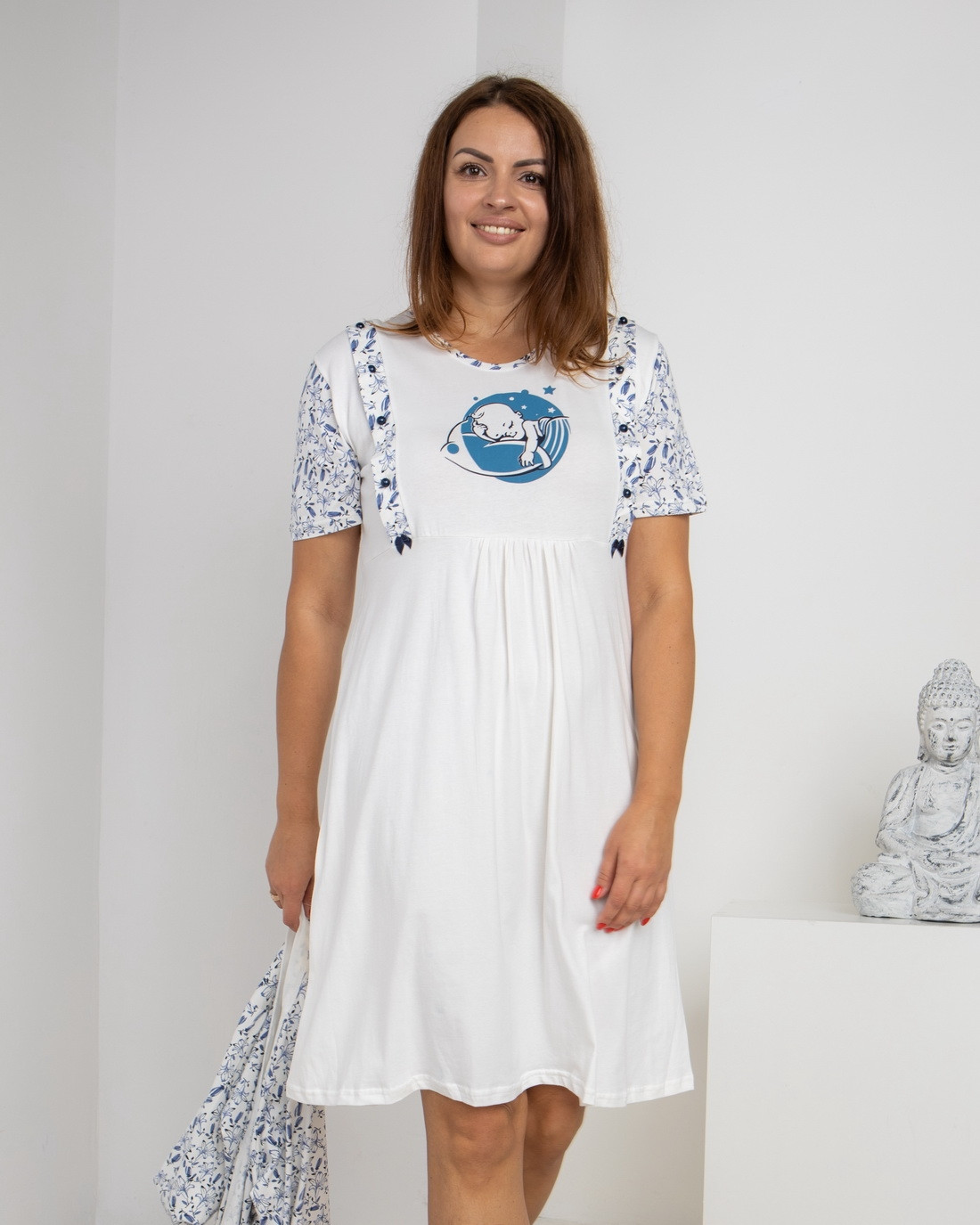 Комплект для годування з халатом - Сплячий малюк