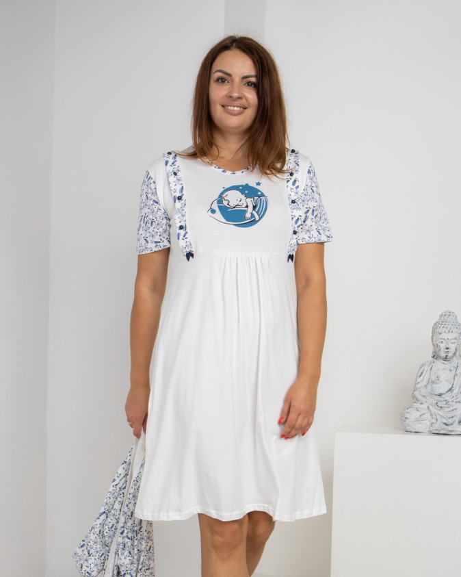 Комплект для годування з халатом - Сплячий малюк