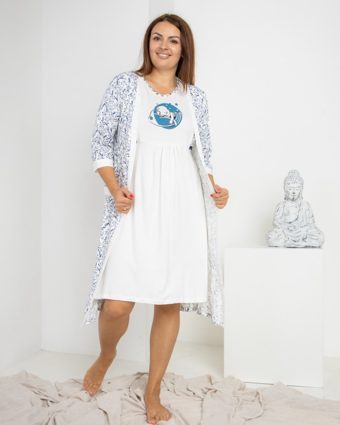 Комплект для годування з халатом - Сплячий малюк