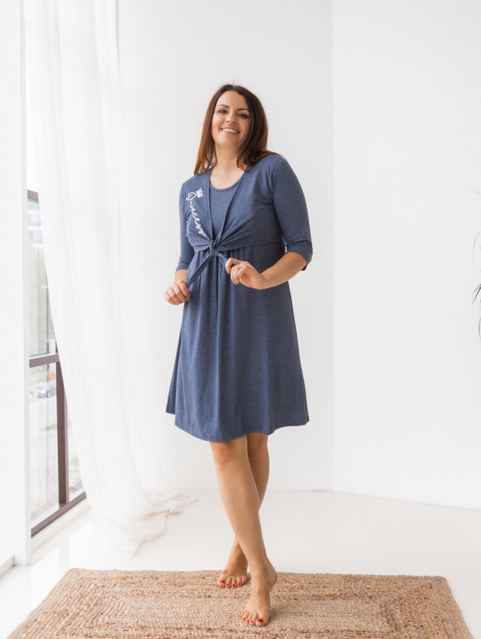 Туніка з рукавом для вагітних - із зав'язками