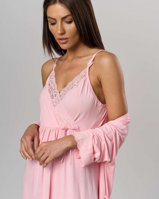 Халат та сорочка для годування - Віскоза однотонний