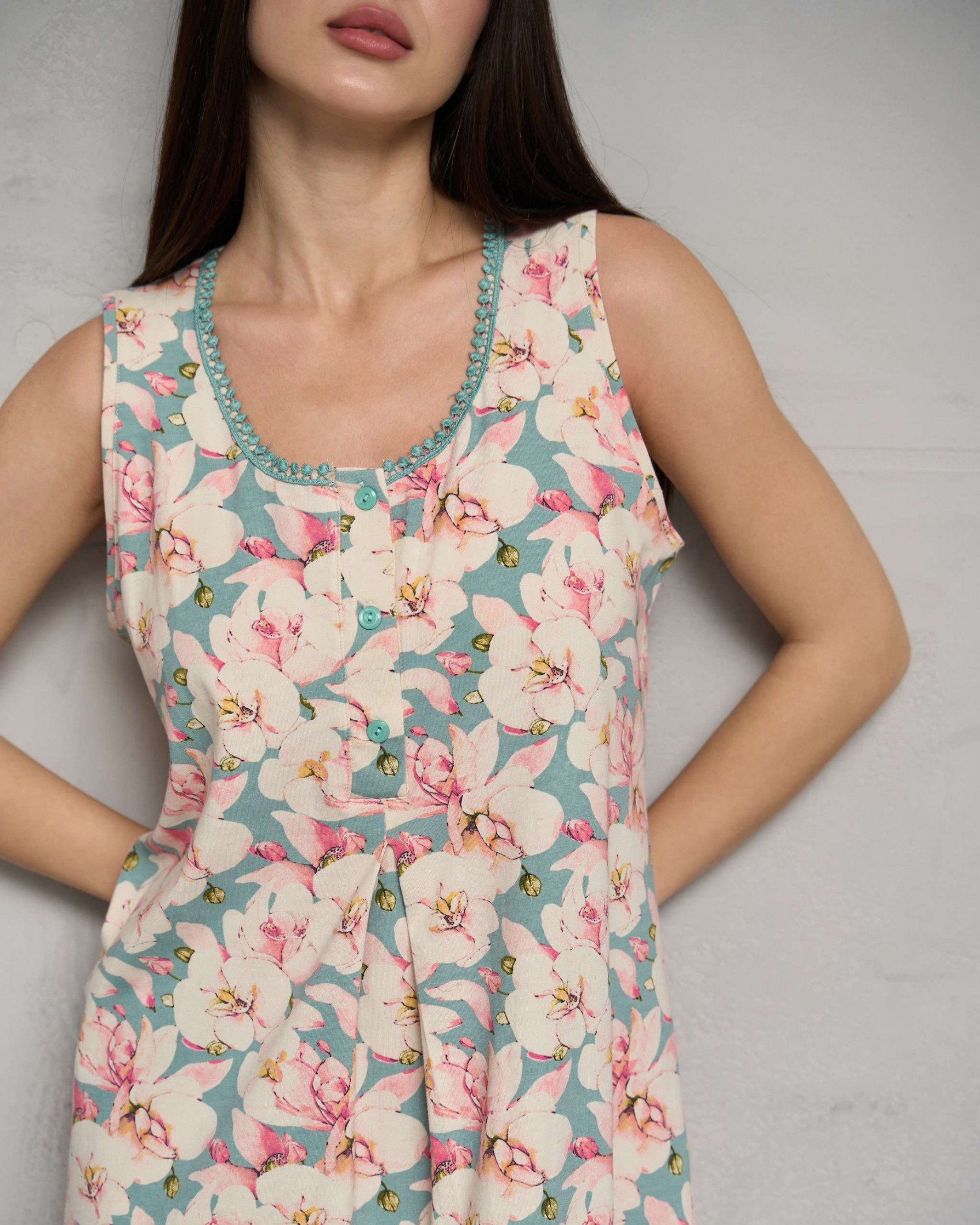 Сорочка для вагітних та годуючих мам - М'ята