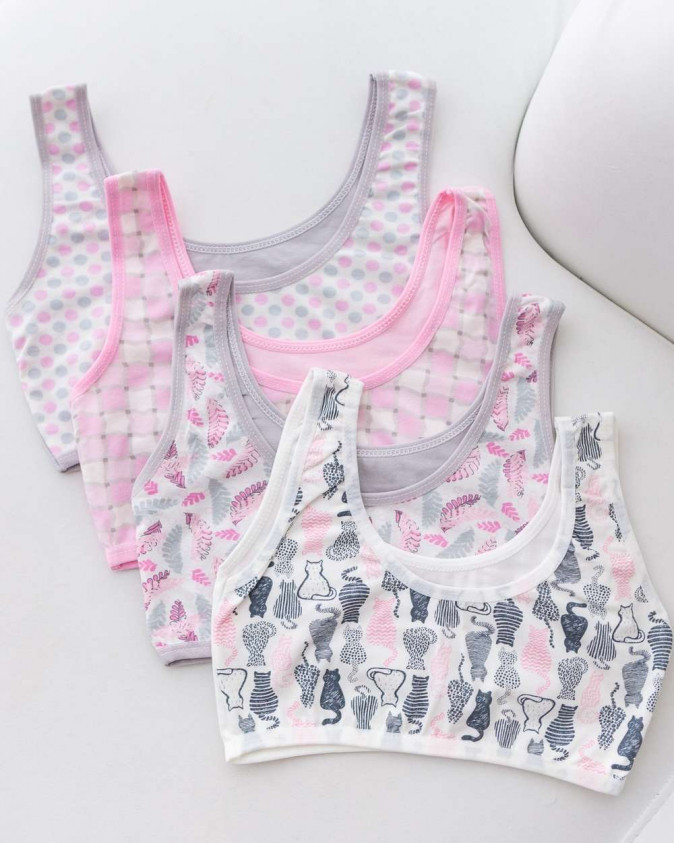 Підлітковий топ на дівчинку - рожеві принти