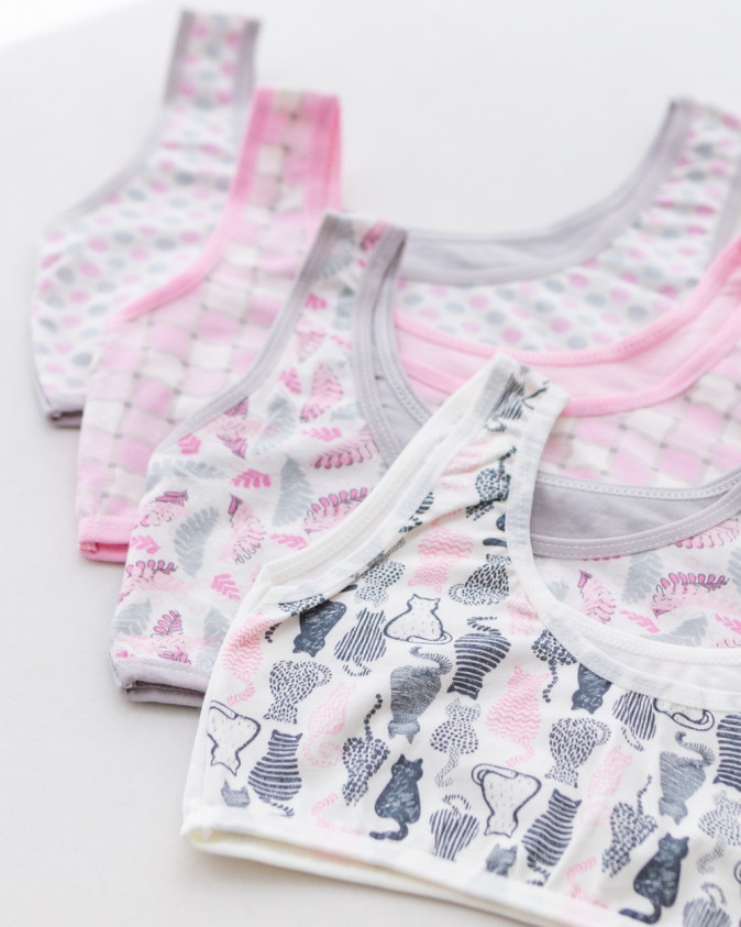 Підлітковий топ на дівчинку - рожеві принти