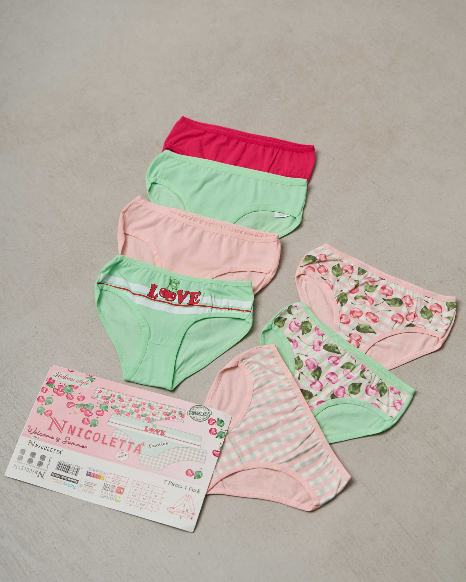 Набір дитячих трусиків тижневок - 7 шт. - 740129