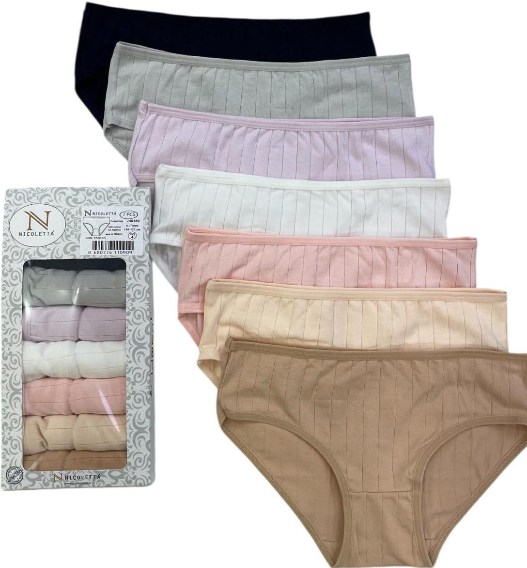 Набор детских трусиков неделек рубчик из 7 шт. - 740180