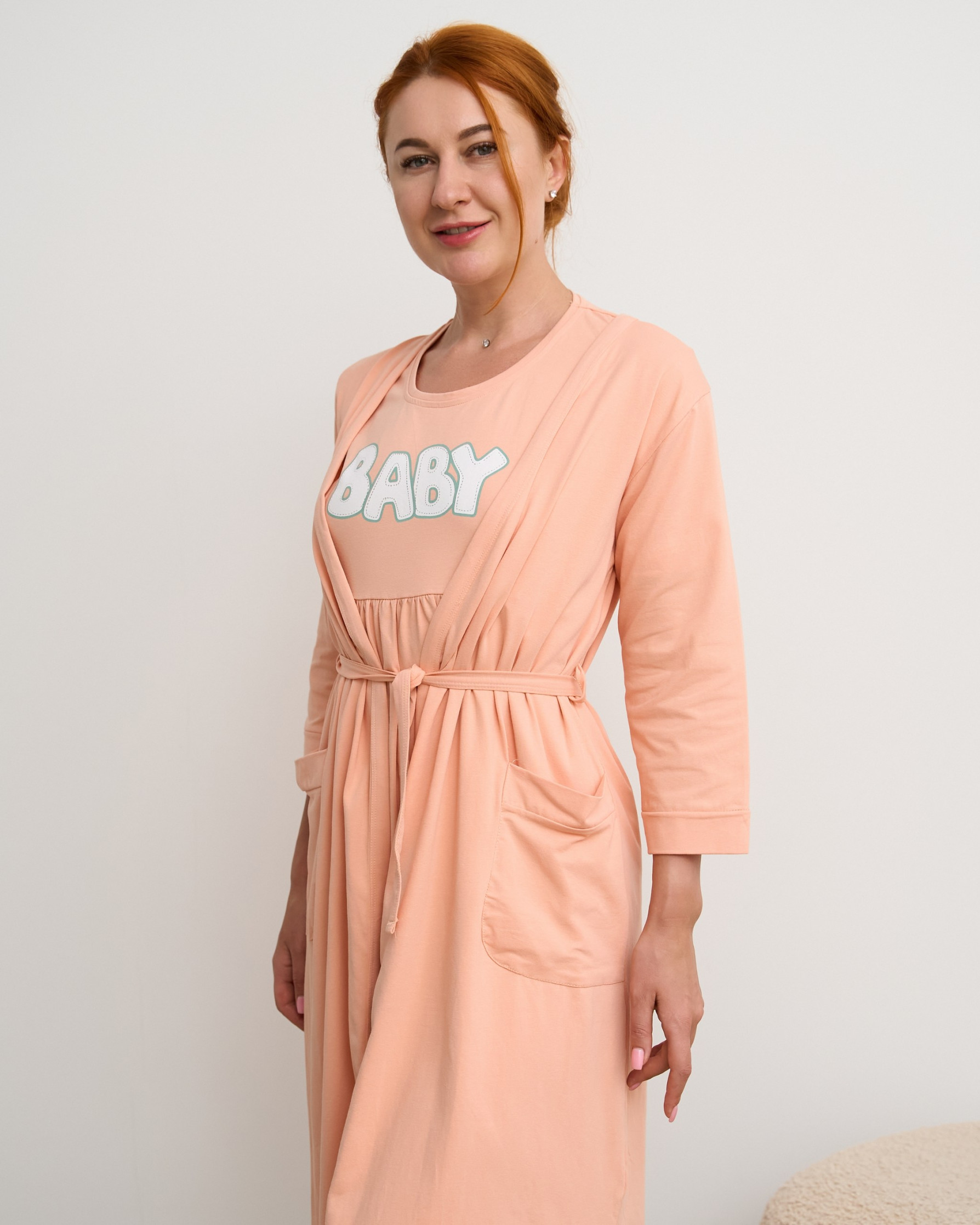 Комплект для годування - халат і сорочка Baby