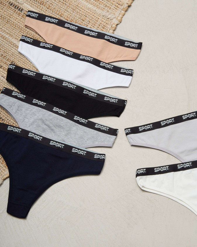 Набір жіночих бразильян-тижневок - 7 шт. sport - 792125