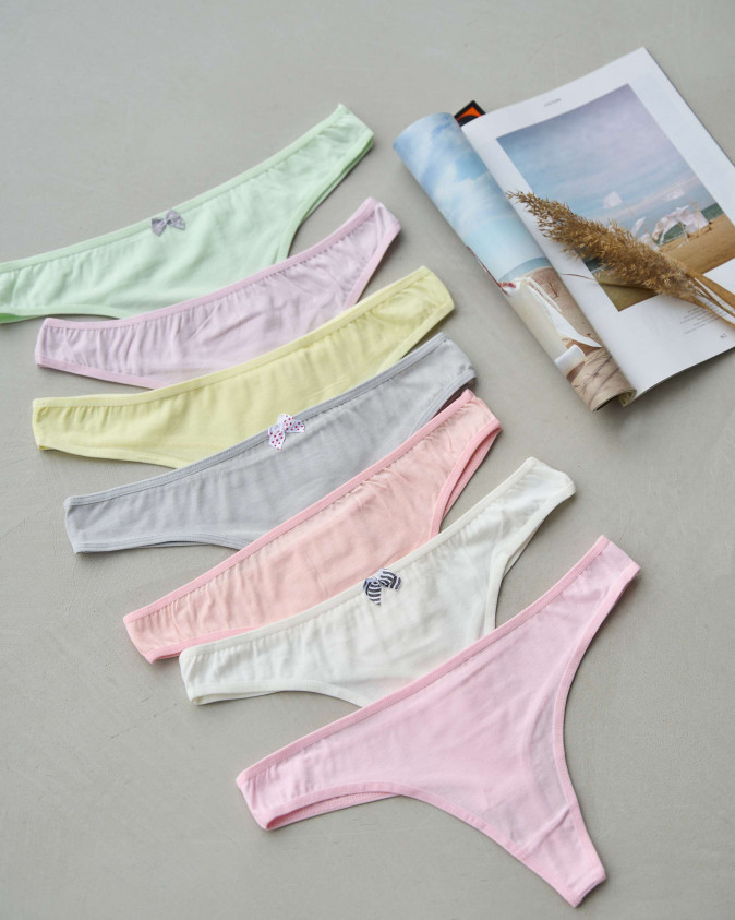 Набір жіночих стрингів тижневок - 7 шт. - 798100