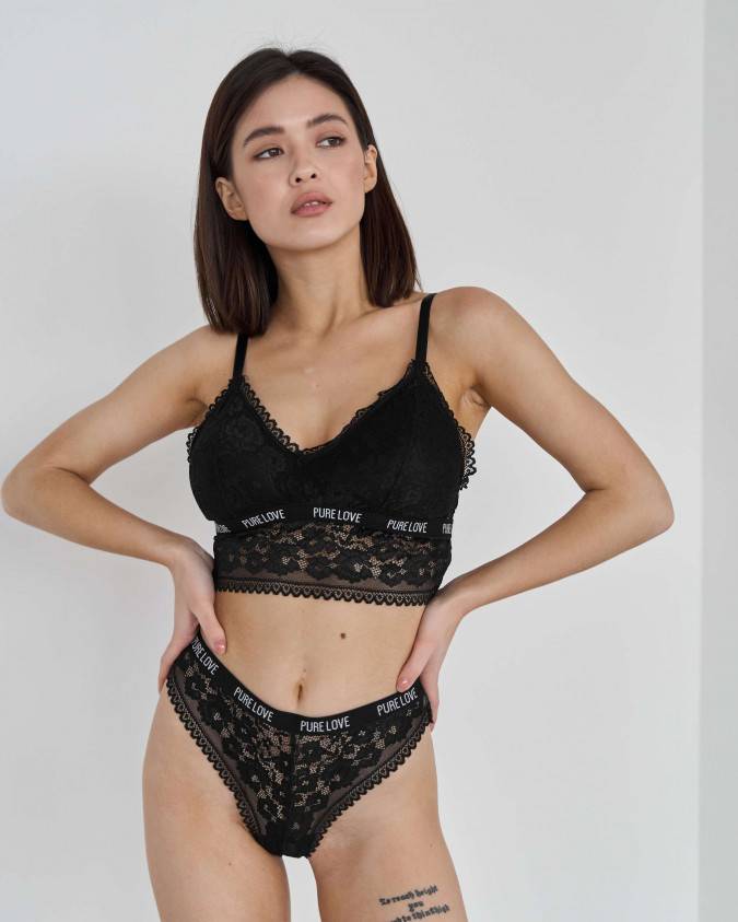Мереживний комплект без Push-up - бралет з трусиками