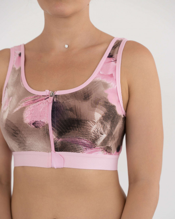 Жіночий спортивний топік попереду на блискавці - Сакура