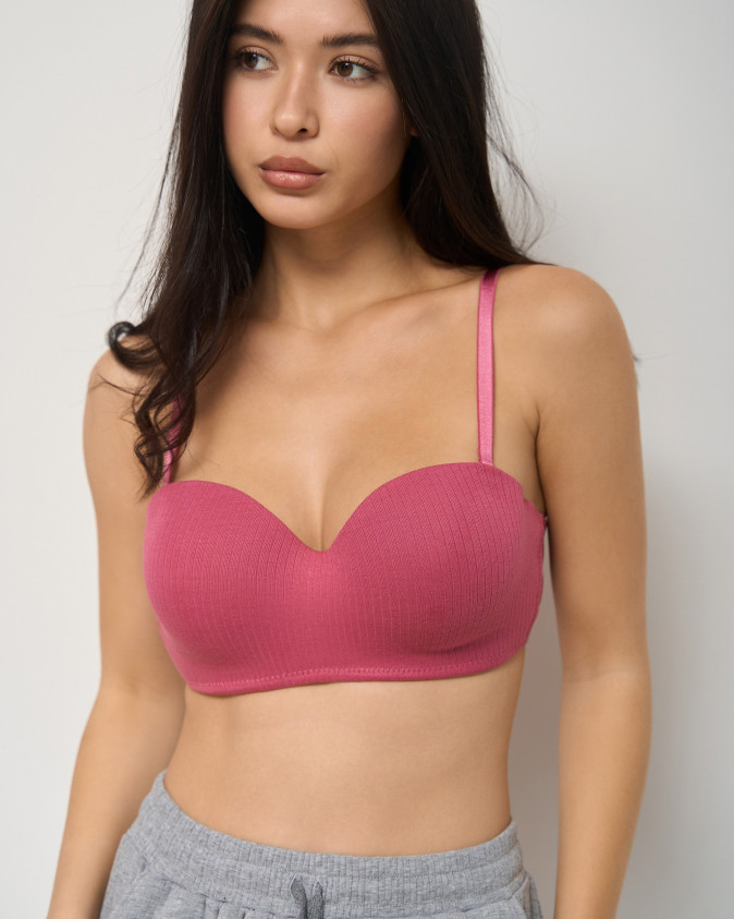 Бюстгальтер бавовняний в рубчик (80В-95В)