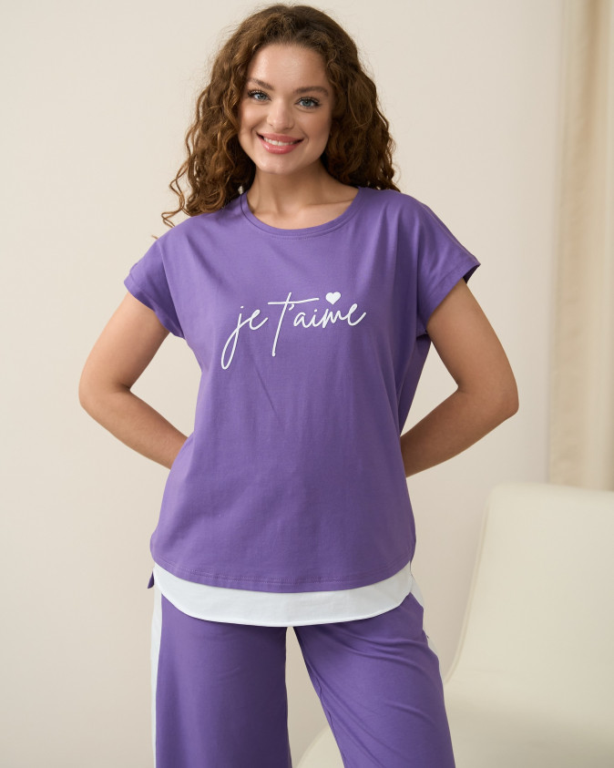 Жіночий комплект з капрі однотонний - Je t'aime