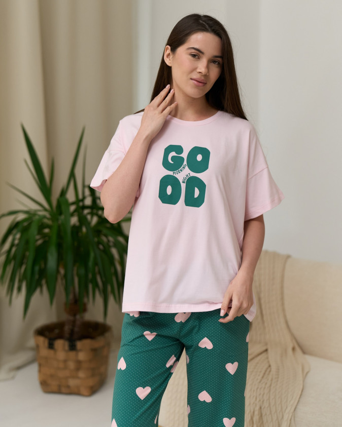 Жіночий комплект з капрі в сердечка - Good Уцінка