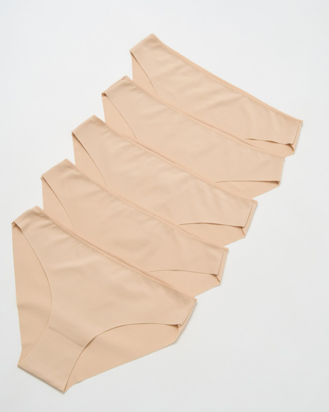 Жіночі безшовні трусики поліестер - тілесні