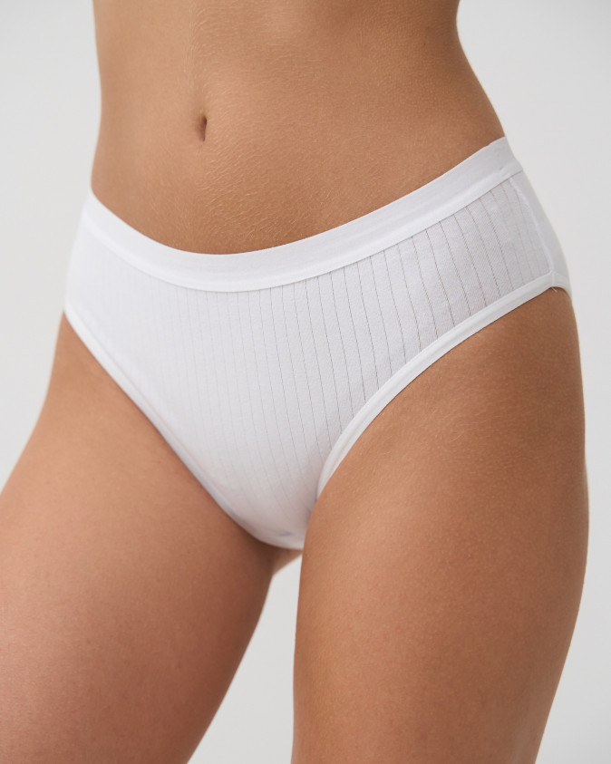 Жіночі трусики-сліпи в рубчик - базовий мікс