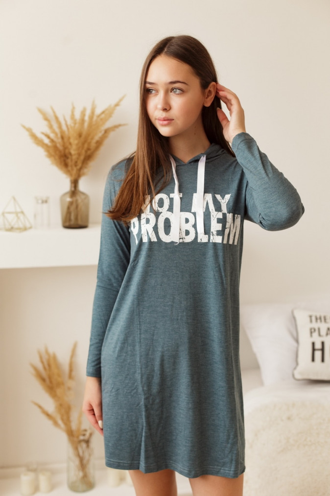 Туніка з капюшоном Вискоза - Not my problem