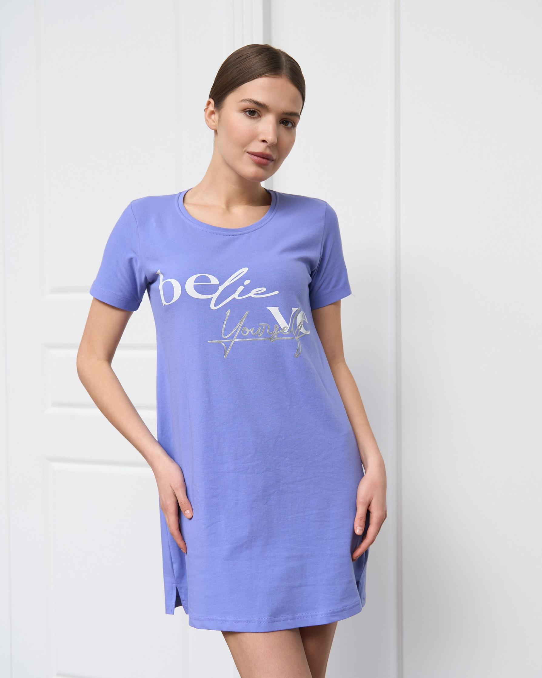 Жіноча туніка з рукавом бавовна - Believe in yourself