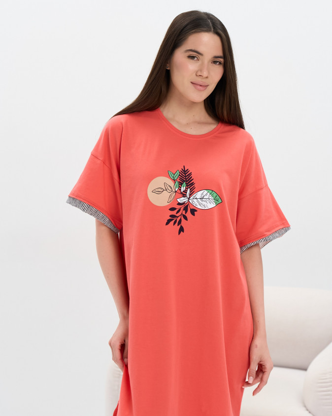 Жіноча туніка вільного крою - Листочки