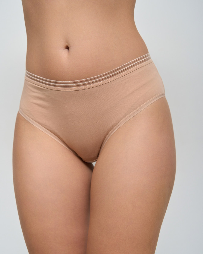 Жіночі трусики Plus Size зі смужками по резинці - базовий мікс