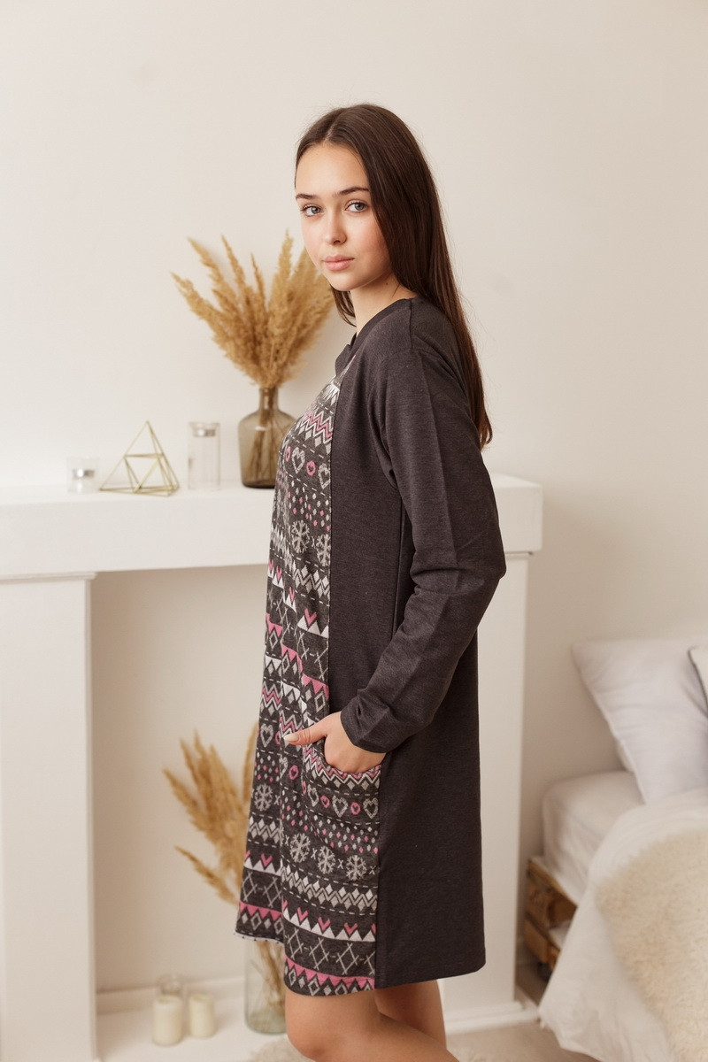 Туніка з довгим рукавом - в'язаний візерунок