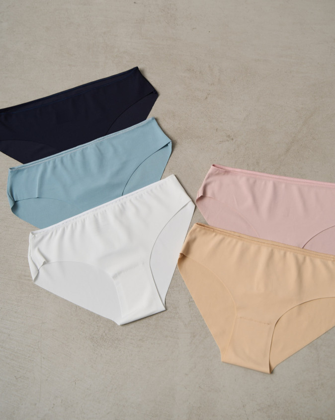 Жіночі трусики Plus Size безшовні кольорові - Поліестер