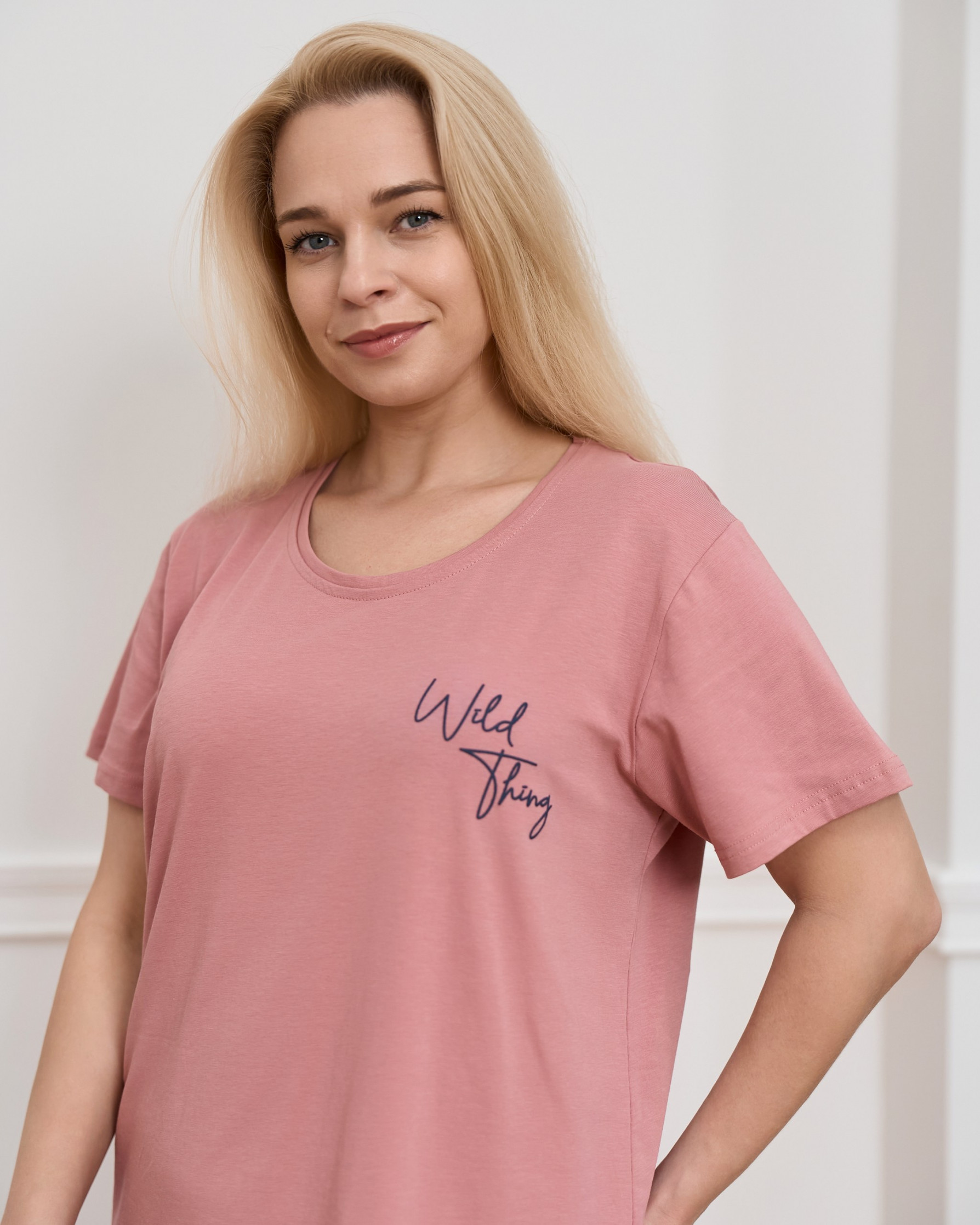 Туника Plus Size однотонная хлопок - Wild thing