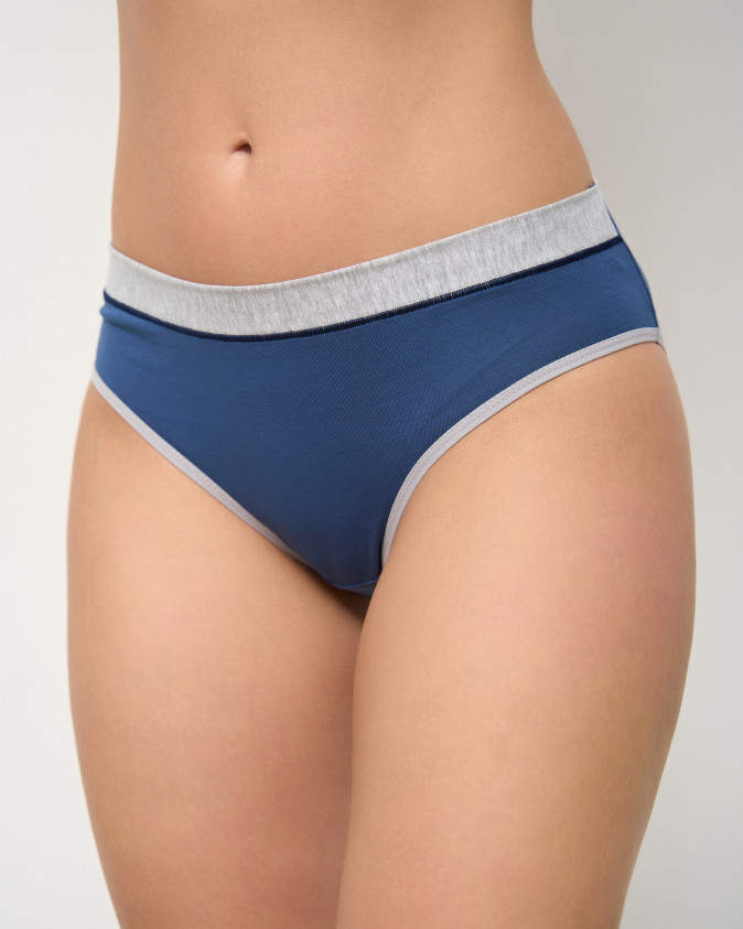 Женские трусики Plus Size однотонные - широкая резинка