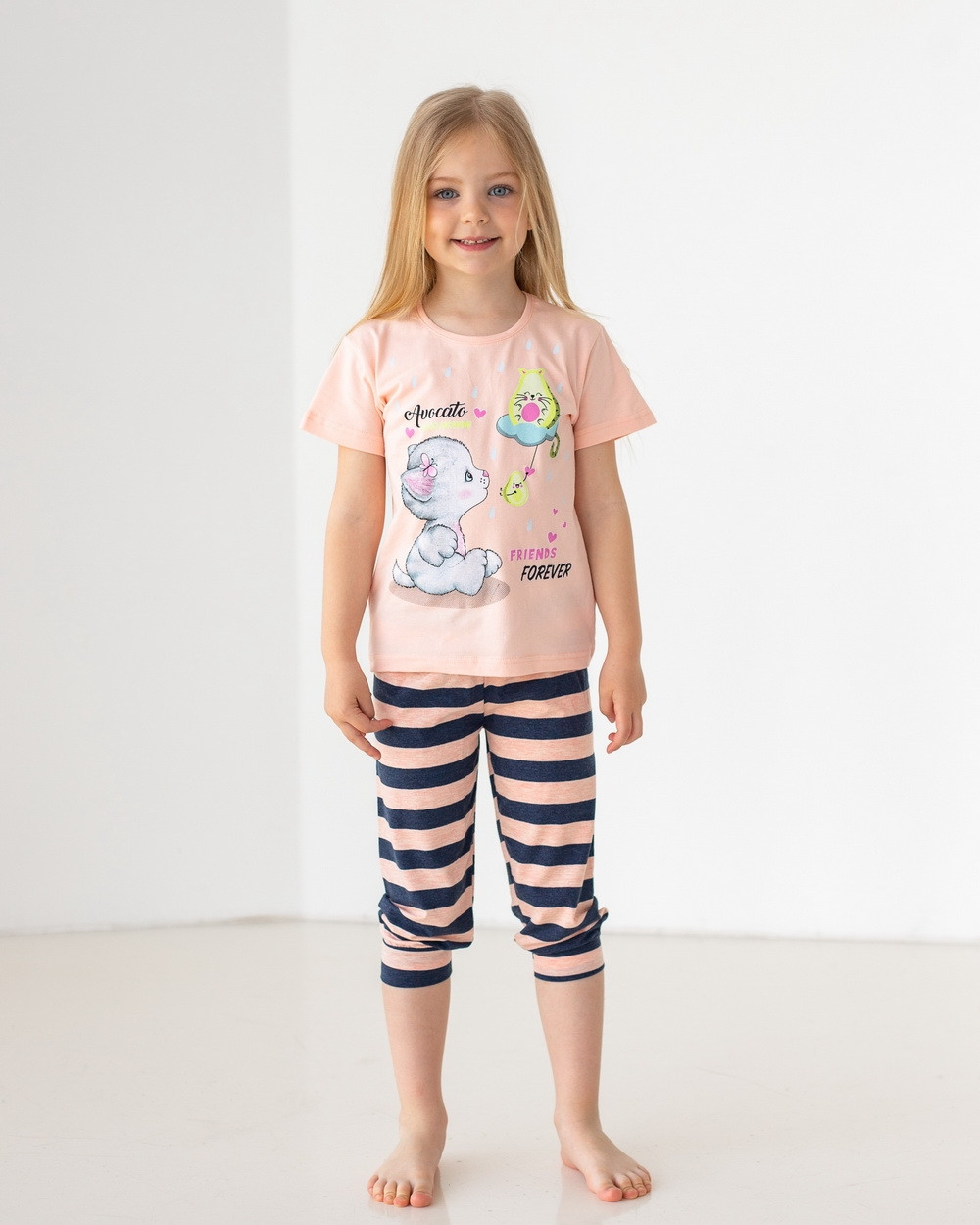 Комплект з капрі на дівчинку - котик