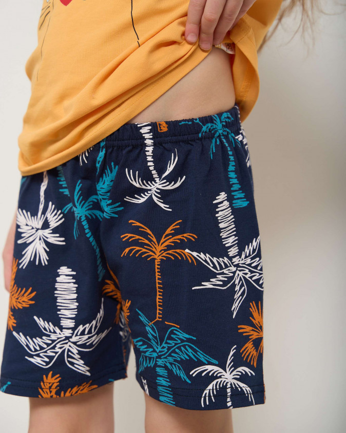 Комплект з шортиками на дівчинку - літній принт