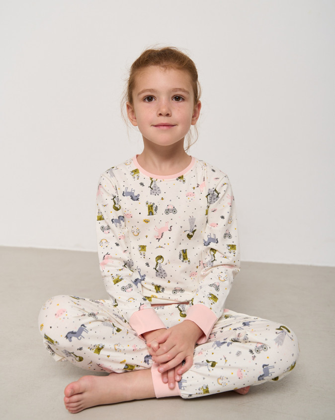 Комплект зі штанами на дівчинку - дрібні малюнки