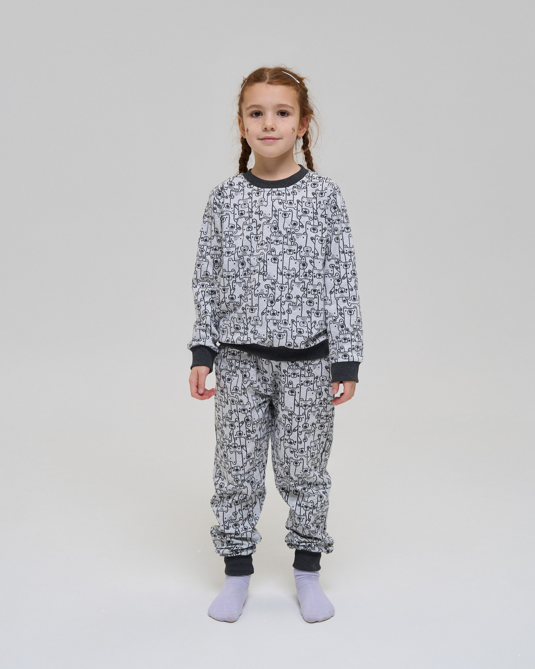 Комплект на девочку Байка - медведики - Family look - Мама/дочка