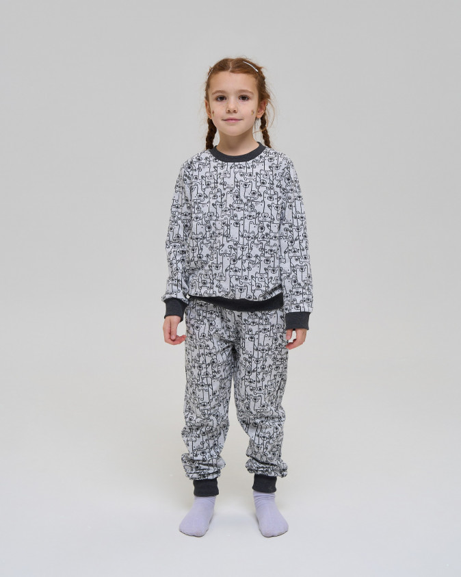 Комплект на девочку Байка - медведики - Family look - Мама/дочка