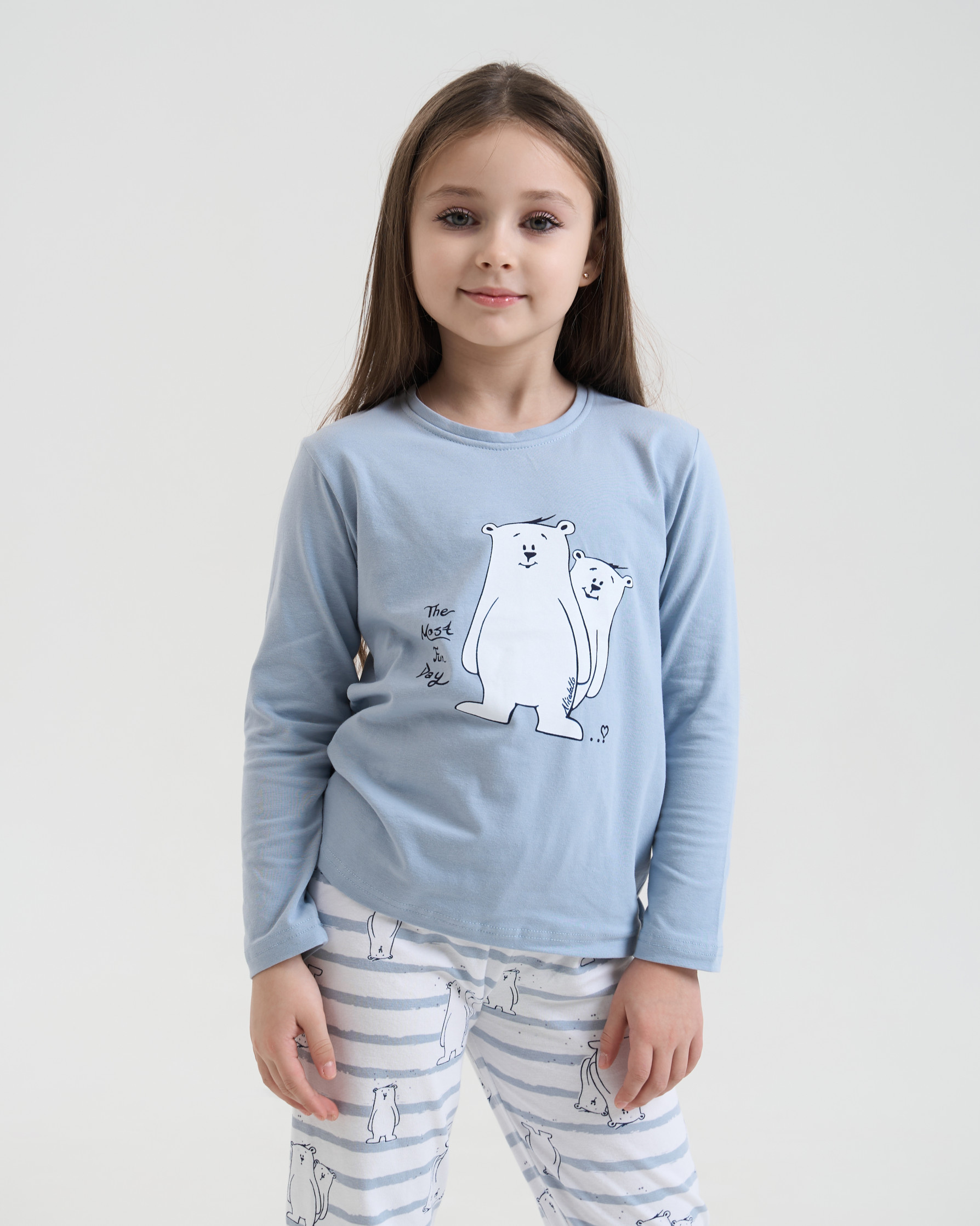 Пижама на девочку - Полярные медведи - Family look мама/дочка