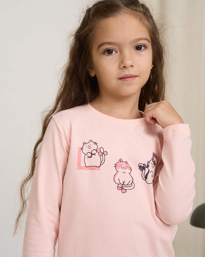 Комплект на дівчинку зі штанами - Котики