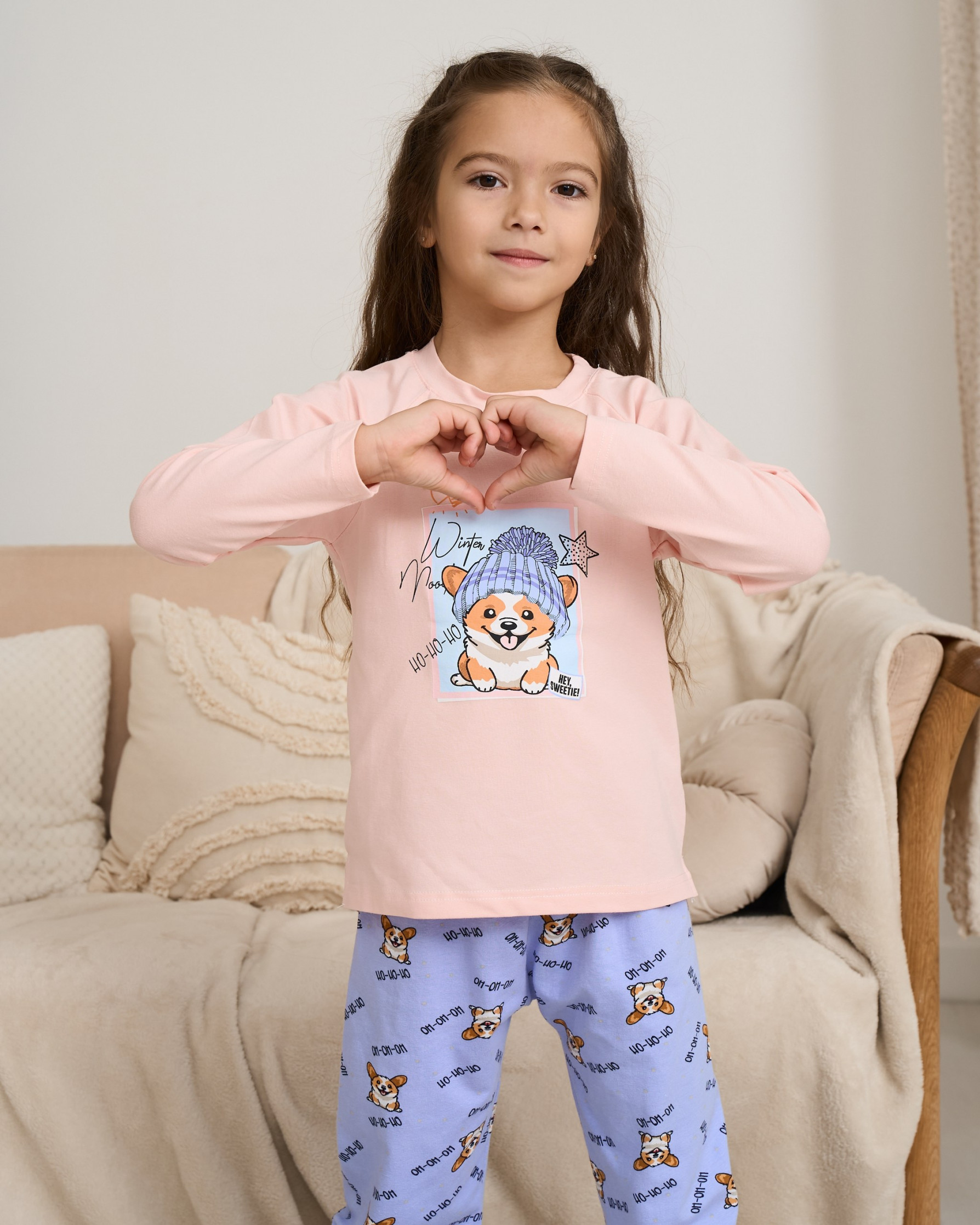 Дитячий комплект на дівчинку зі штанами - Коргі