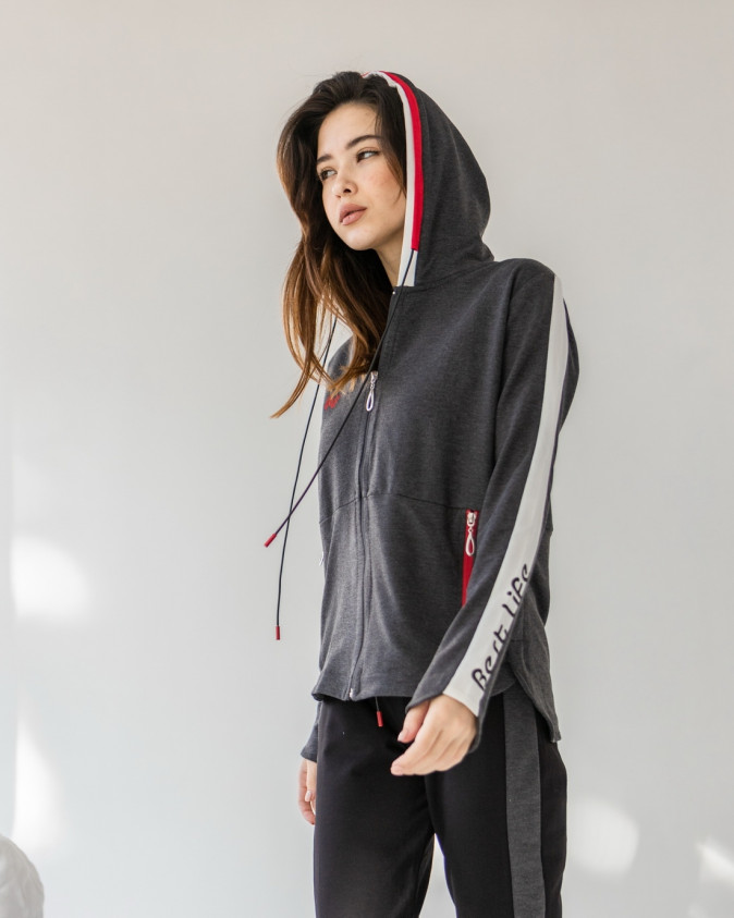 Костюм жіночий з брюками, сірий - Best Life