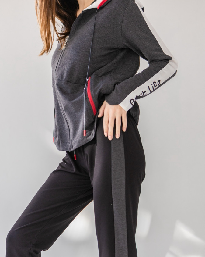 Костюм жіночий з брюками, сірий - Best Life