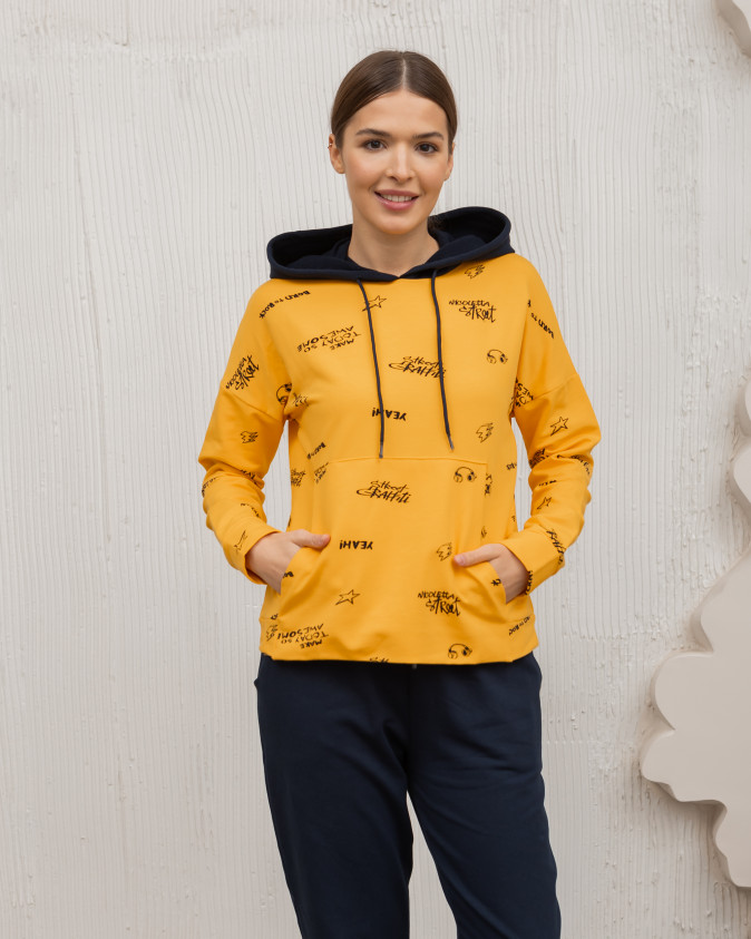 Теплий спортивний костюм худі з капюшоном - Написи - Байка 