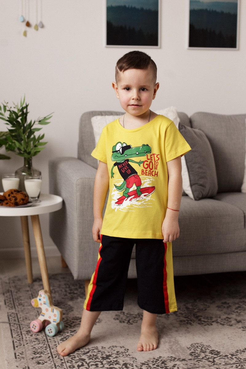 Комплект бермуды и футболка - Крокодил на морі